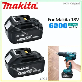 18V 6.0 Ah makita Оригиналът е на led литиево-йонна батерия заместител на LXT BL1860B BL1860 BL1850 акумулаторна батерия електроинструменти makita 6AH