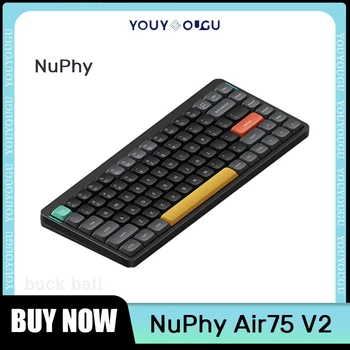 Механични клавиатури Nufy Air75 V2, нископрофилен, ключ, 3 режима на безжична Bluetooth клавиатура с възможност за 
