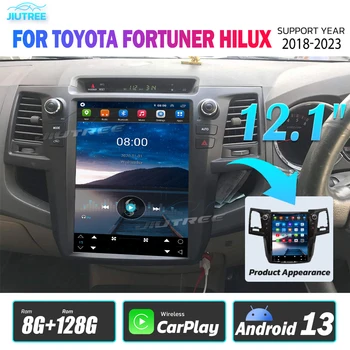 Android 13-12, 1 Инчов Екран Tesla За Toyota Fortuner Hilux 2008-2023 Android Плейър GPS Navi Auto Стерео Мултимедия Carplay 4G