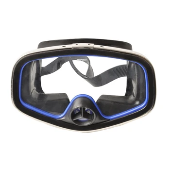 Yon Sub Scuba Diving Classic За свободно гмуркане, силиконова маска с един прозорец, черно клапан за нос, маска за гмуркане за възрастни с голям рамка