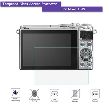 Защитно фолио за LCD екран от закалено стъкло 9H от истинско стъкло за аксесоари на фотоапарата Nikon 1 J5