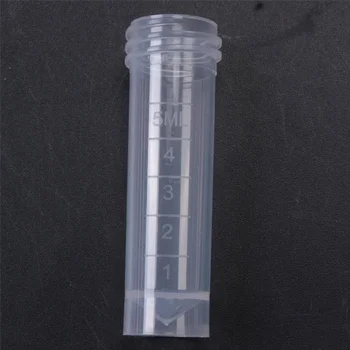 200шт пластмасови пробирок с винт на капака, центрифужная пробирка с обем 5 ml, пластмасови епруветки за замразяване, за проби офис химия