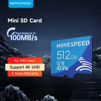 MOVESPEED U3 Micro SD Карта 512 GB Флаш Карта Памет 100 MB/s. 128 GB Високоскоростен 400 GB 256 GB 128 GB 64 GB TF Карта за DV Камери
