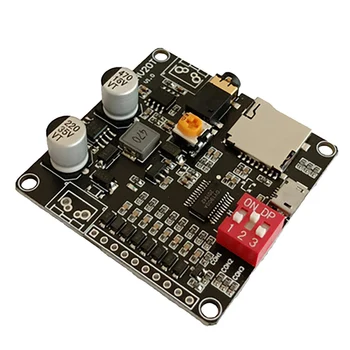 Модул за възпроизвеждане на глас DY-HV20T 12 / 24 В Източник на захранване 10 W / 20 Ватов Усилвател Поддръжка на карти Micro-SD MP3 Музикален плейър за Arduino