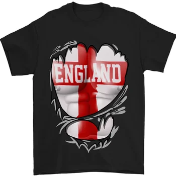 Тениска St Georges Gym с английски кръст и флага на Англия от 100% памук