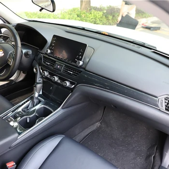 LHD!Авто врата говорител с вентиляционным дупка, във вътрешния панел на кутията за смяна на предавките, накладки за Honda Accord 10th 2018 -2022, интериорен Стил от въглеродни влакна