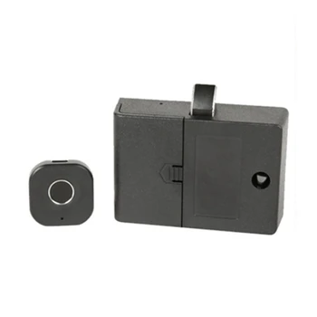 1 комплект thuja Bluetooth приложението чекмедже на шкафа заключване на пръстови отпечатъци цифров файл писмо Keyless биометрични мебели електронни черен метал