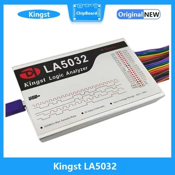 Kingst LA5032 USB Logic Анализатор Максимална честота на семплиране 500 М, 32 канал, 10B проби, MCU, ARM, инструмент за отстраняване на грешки FPGA, софтуер на английски