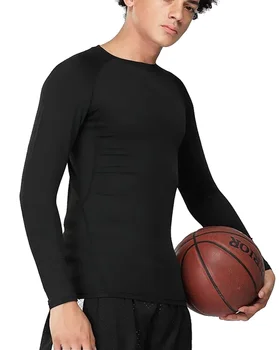 Спортни дрехи за тийнейджъри, спортно облекло за фитнес, облекло за практикуване на баскетбол, дишащи компресия спортни тениски с дълги ръкави за момчета