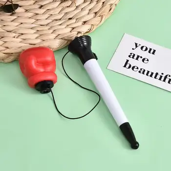 Химикалка писалка за дизайн на боксови ръкавици, новост, дръжка за декомпресия Прескочи, гел химикалка писалка за боксови ръкавици Rocket, комплект за плавно писане, забавен
