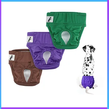Лента за закрепване на физиологични хигиенни панталони за домашни кучета, удобно запечатани Моющаяся множество пелените за кучета, многоразмерное бельо за кучета