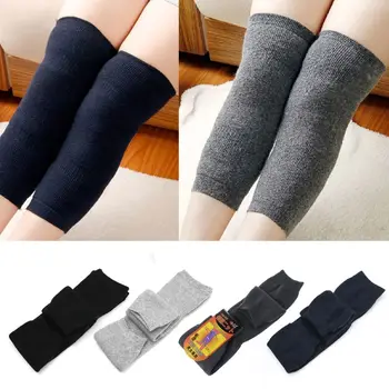 Зимни чорапи над коляното и без чорапи, плетени калъф за топли дълги гамаши