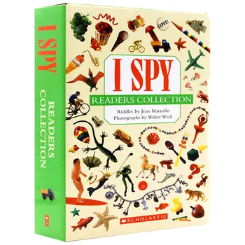 комплект от 13 книги I Spy Reader Collection Визуално откриване на Английска книжка с картинки За деца книга за четене за деца на 3-6 години