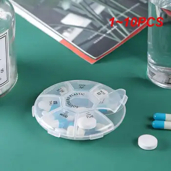 Малка Прозрачна Седмично Кутия За Таблетки 7 Мрежи Кутия За Съхранение На Лекарства Органайзер Опаковка Таблетки Сплитери За Пътуване
