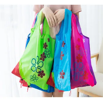 Пазарска чанта с ягоди, дългогодишна ръчна изработка сгъваема пазарска чанта от полиестер, хранителни чанта през рамо, за многократна употреба холщовые чанти за пазаруване, преносими чанти