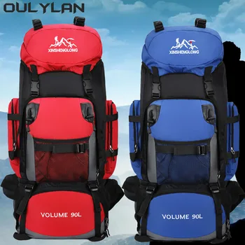 Водоустойчив раници OULYLAN За пътуване Мъжки Големи 90Л Водоустойчив велосипедни Камуфляжные чанти за багаж на открито Голям капацитет