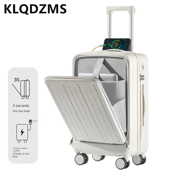 KLQDZMS Многофункционален багажното отделение за лаптоп преден отвор, количка за зареждане чрез USB, посадъчен бокс 20 