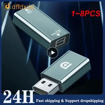 1 ~ 8ШТ Алуминиев 4K Displayport Mini DP-HDMI-съвместим Адаптер 4K @ 60Hz 1080P Жена-Мъж За Проектор, Преносими КОМПЮТРИ