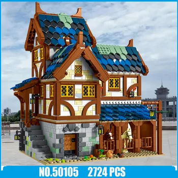 Средновековна серия, Град кайро, строителни блокове, Градска кон, Къща, Тухли, Забавни играчки 