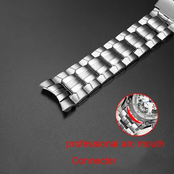 Аксесоари Каишка за часовник CASIO 5147 серия EF-550 Заменя с гривна на китката от здрава неръждаема стомана с двойна защитна катарама 22 мм