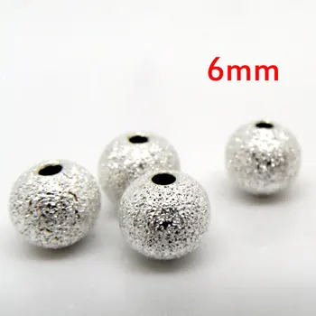 Безплатна доставка 150 бр. посребрени мъниста-подпори за топки на Stardust диаметър 6 мм. Бижута